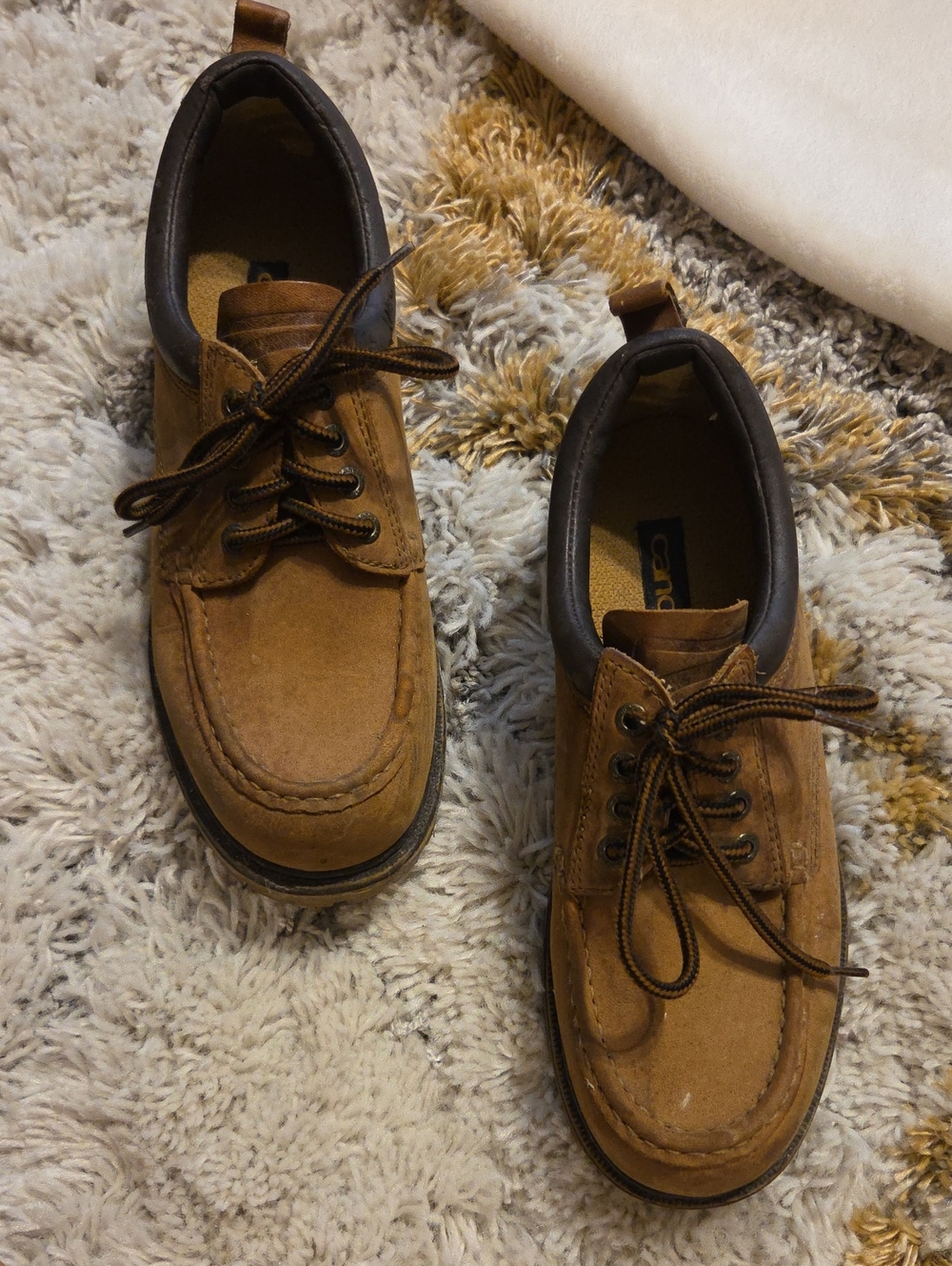 VTG Candie's Tan Brown Suede Chukka Lace-Up Boots Chunky Tread